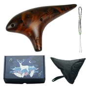 Beginner Friendly 12 Hole Ceramic Ocarina Compact Construction Suitable for Home Practice and Artistic Performances
