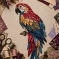 thumbnail image 1 of Beginner-Friendly 3D Patchwork Bird DIY Craft Kit, Floral Textile Bird Art Making Kit, Perfect Handcraft Gift for Adults Hobbyists Parrot, 1 of 8