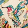 thumbnail image 1 of Beginner-Friendly 3D Patchwork Bird DIY Craft Kit, Multiple Bird Patterns Vintage Patchwork Fabric Art Kit for Home Wall Ornament Creation Summer Garden Hummingbird, 1 of 8