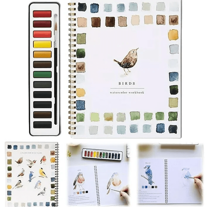 12 Colors Watercolor Paint Brush For Kids Poster Paint Set Acrylic Art Supplies - View #6