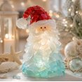 thumbnail image 1 of Beginner-Friendly DIY Lighted Sea Glass Santa Christmas Decor Kit,Complete Kit with Sea Glass Pieces,Warm Fairy Lights & Step-by-Step Guide Included,Coastal Holiday Craft(A4), 1 of 5