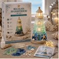 thumbnail image 1 of Beginner-Friendly DIY Lighted Sea Glass-Style Lighthouse Kit Collection, Complete Kit with Sea Glass-Style Pieces, Gift for Craft Lovers, Handmade Home Decor&nbsp;(A), 1 of 7