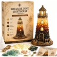 thumbnail image 1 of Beginner-Friendly DIY Lighted Sea Glass-Style Lighthouse Kit Collection, Complete Kit with Sea Glass-Style Pieces, Gift for Craft Lovers, Handmade Home Decor&nbsp;(H), 1 of 7