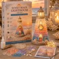 thumbnail image 1 of Beginner-Friendly DIY Lighted Sea Glass-Style Lighthouse Kit Collection, DIY Sea Glass Lighthouse Kit with Pieces & Guide, Adults Craft Kit, Handmade Ocean Beach Decor Gift for Craft Lovers(E), 1 of 5