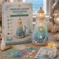 thumbnail image 1 of Beginner-Friendly DIY Lighted Sea Glass-Style Lighthouse Kit Collection, DIY Sea Glass Lighthouse Kit with Pieces & Guide, Adults Craft Kit, Handmade Ocean Beach Decor Gift for Craft Lovers(D), 1 of 5