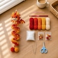 thumbnail image 1 of Beginner Friendly Dragon Crochet Kit, DIY Enchanted Dragon Spiral Hanging Ornament with Yarn, Hook, Beads, Stuffing & Pom-poms, Handmade Craft Set for Wall Window Car Decor and Gift, 1 of 8