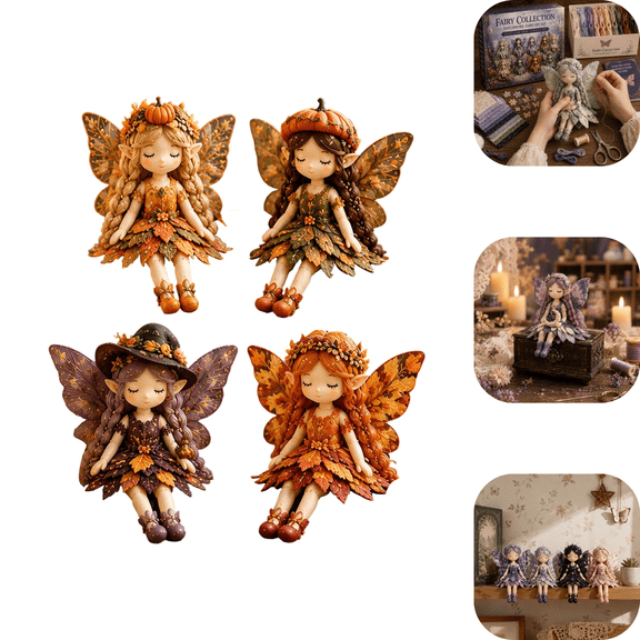 Beginner Friendly Flower Fairies Patchwork Kit, Complete Flower Fairies Patchwork Sewing Kit with Threads Stuffing Scissors, DIY Elf Doll Making Kit for Tabletop Shelf Home Decoration B
