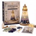 thumbnail image 1 of Beginner Friendly Handmade 3D Holiday Craft Glowing Lighted Sea Glass‑Style Lighthouse Kit Complete Sea Glass Art Kit For Adults DIY Assembly Set For Family Use Christmas Home Decor Ornament,F, 1 of 7