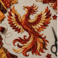 thumbnail image 1 of Beginner-Friendly Mythic Wilds DIY Layered Patchwork Art Kit with Patterned Fabrics, Sewing Materials & Step-by-Step Guide Included, 1 of 8