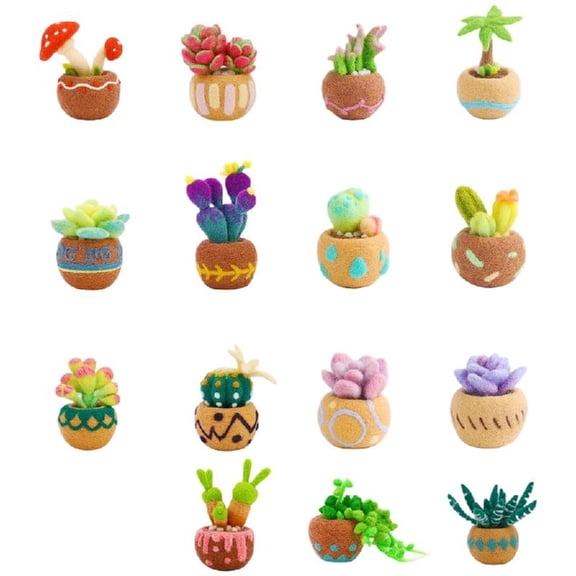 Beginner Friendly Wool Craft Set Animal Plant Creation With Fibers