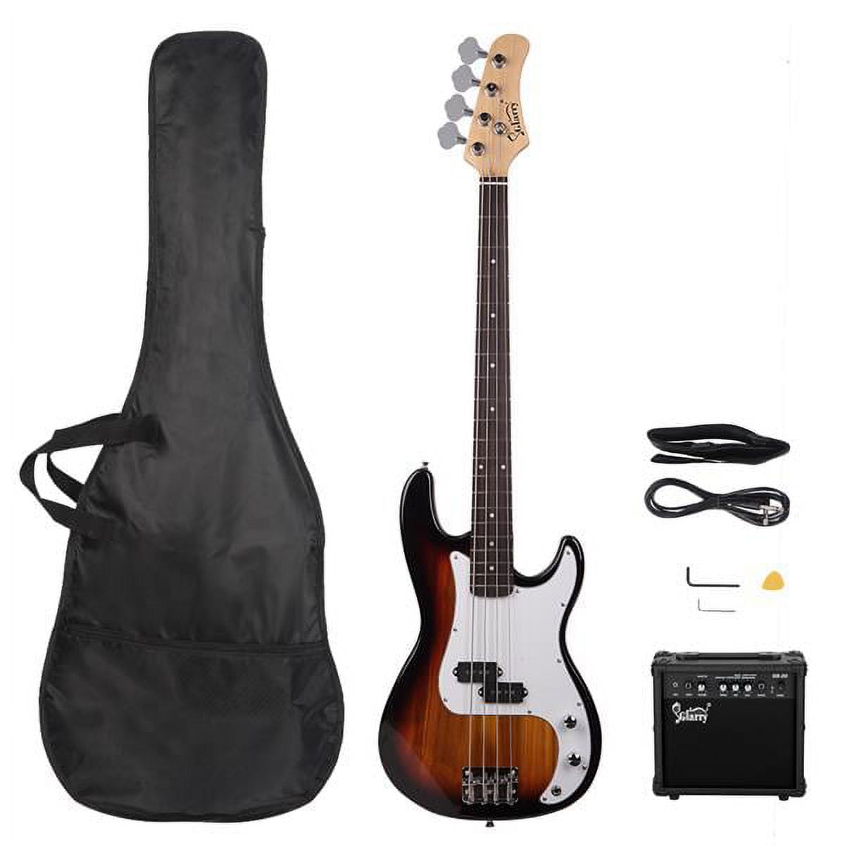 Beginner Guitar Pack, GP Electric Bass Guitar with Amp Travel Gig Bag