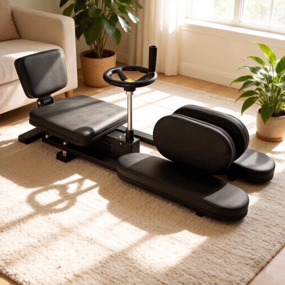 Splits Stretcher for Home – Safe & Easy Adjustable Leg Machine, 0-240° Flexibility Trainer with Soft Cushion, Pain-Free Stretching for Teens & Adults,Black