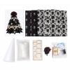 Beginner Patchwork Sewing Kit Halloween Black Cat Tree 7.48 Inch 3D Quilted Fabric Craft Set for Adults Holiday Tabletop Home Party Decor Gift