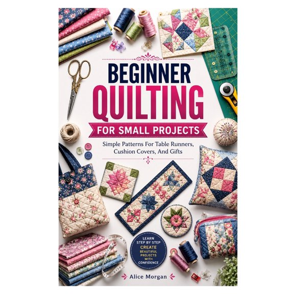 Beginner Quilting for Small Projects: Simple Patterns For Table Runners, Cushion Covers, And Gifts, (Paperback)