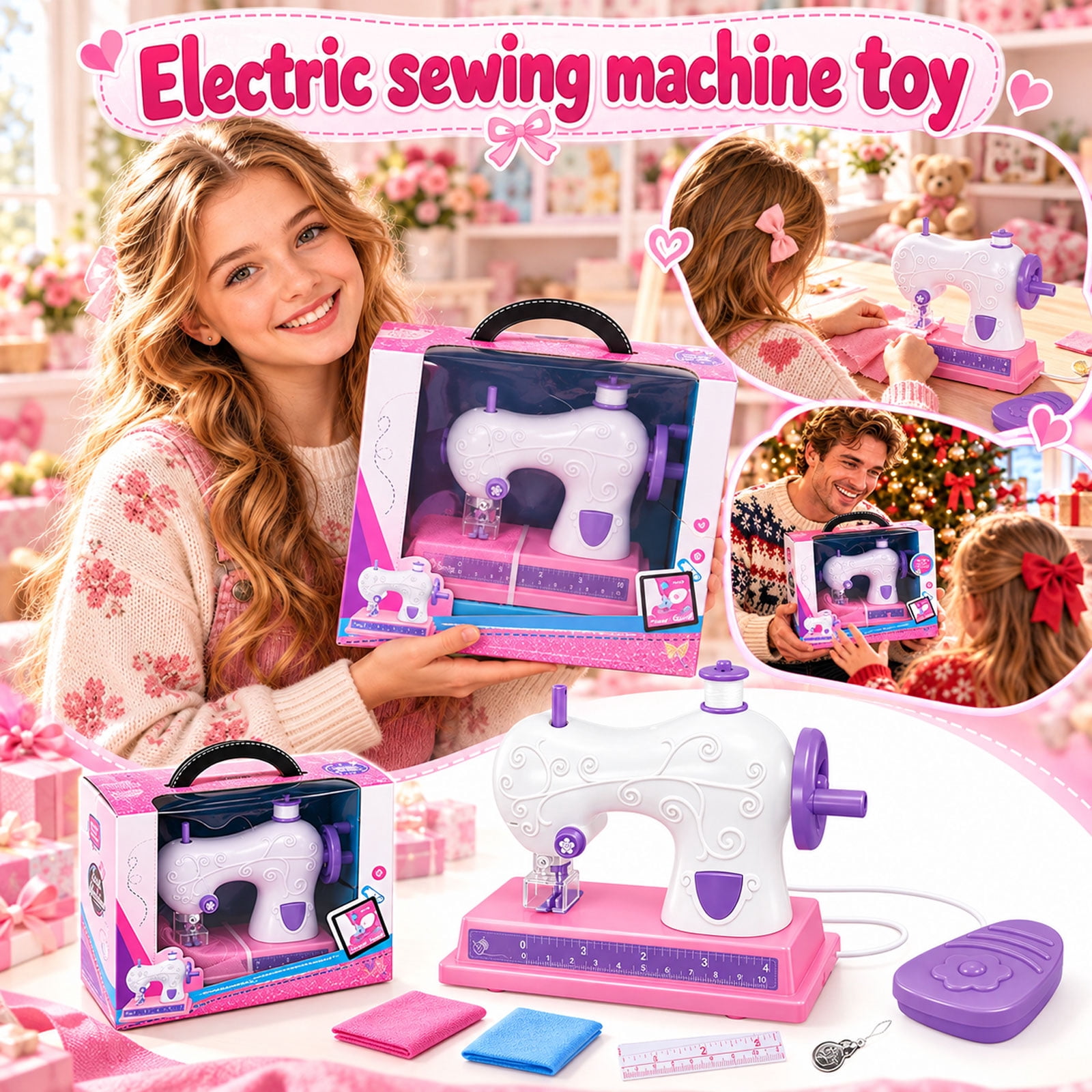 Beginner Sewing Machine for Kids & Adults, Maquina de Coser, Mini ...
