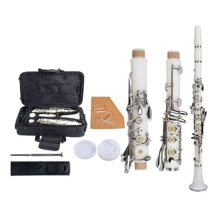 Beginner Student Clarinet with Case, Cleaning Cloth,Gloves,Reeds ReedsClip and Screwdriver Musical Instruments