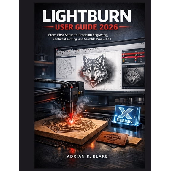 The Beginner-To-Pro CAD & 3D Design Lightburn User Guide 2026: From First setup to Precision Engraving, Confident Cutting, and Scalable Production, (Paperback)
