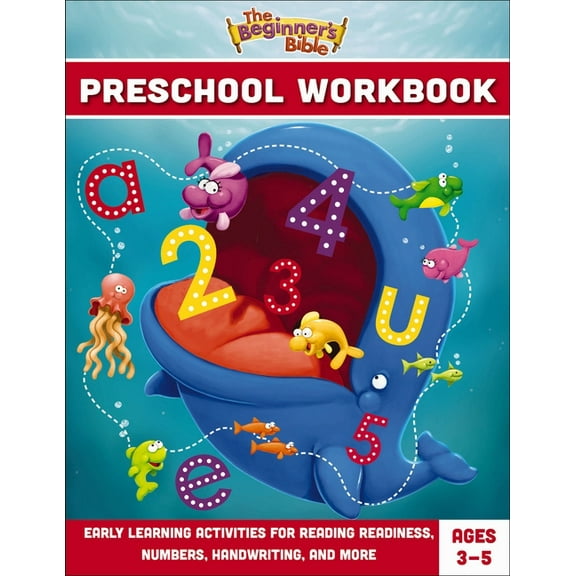 Beginner's Bible The Beginner's Bible Preschool Workbook: Early Learning Activities for Reading Readiness, Numbers, Handwriting, and More, (Paperback)