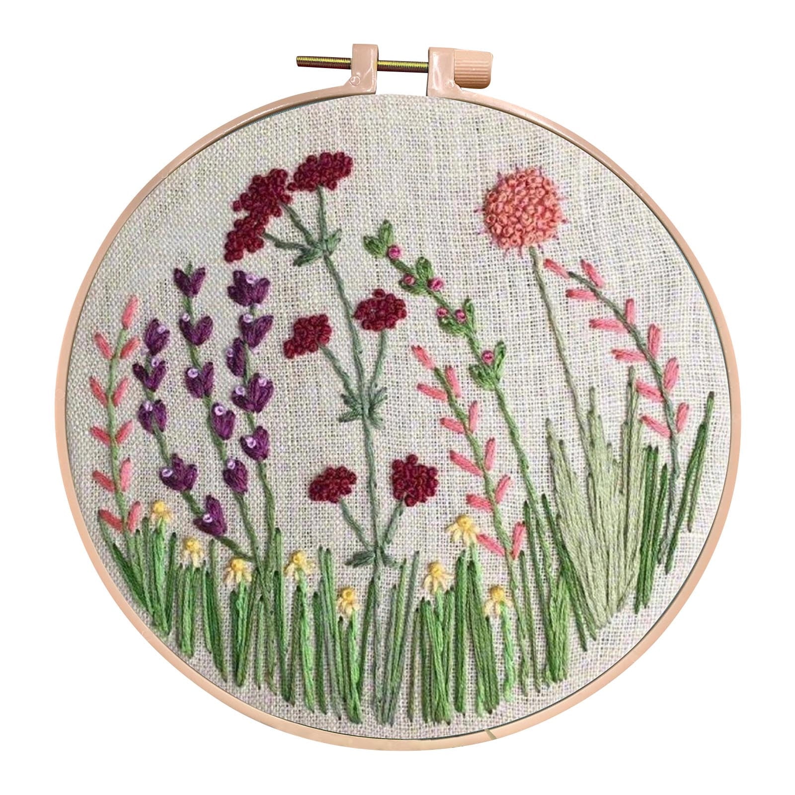 Beginner's Embroidery Flower Kit,Beginner Hand Embroidery 0 Based Diy