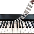thumbnail image 1 of Beginner's Guide To Piano Notes, Removable Piano Keyboard Learning Note Labels, 88 Keys Full Size, Made Of Silicone, Reusable, 1 of 4