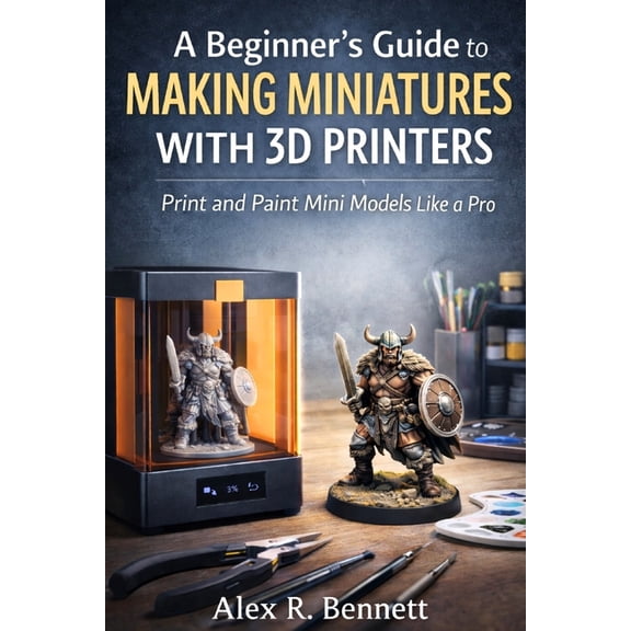 A Beginner's Guide to Making Miniatures With 3D Printers: Print and Paint Mini Models Like a Pro, (Paperback)