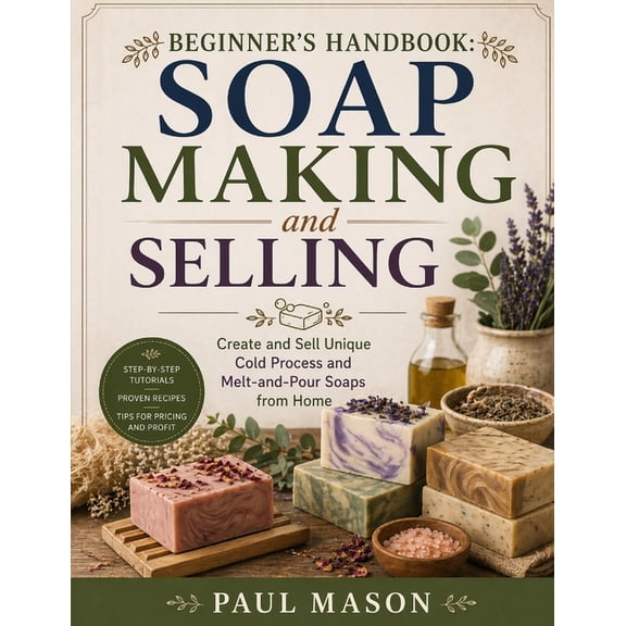 Beginner's Handbook: Soap Making and Selling : Create and Sell Unique Cold Process and Melt-and-Pour Soaps from Home, (Paperback)