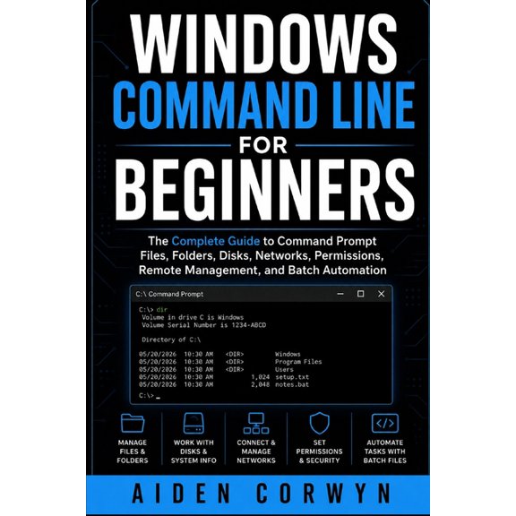 The Beginner's Tech Library Windows Command Line for Beginners: The Complete Guide to Command Prompt: Files, Folders, Disks, Networks, Permissions, , Book 1, (Paperback)