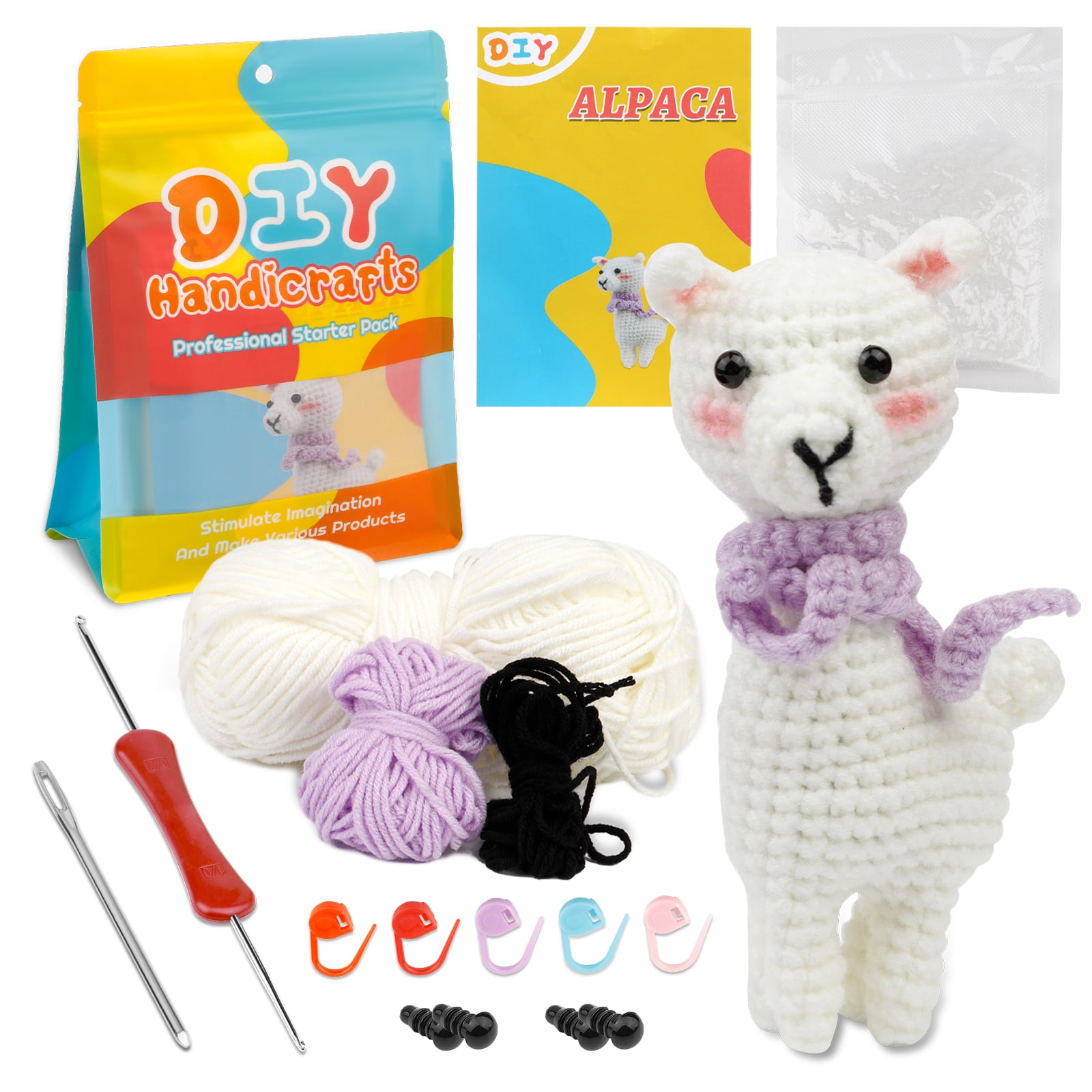 Crochet Stuffed Animal Kit Animal DIY Woobles Crochet Kit Knitting Kit  Beginner Set DIY Craft Art With Easy Peasy Yarn And - AliExpress