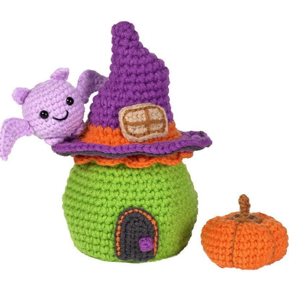 Beginners Crochet Kit Halloween DIY Pumpkin Ghost Hand Knitting for Kids Adults Crochet Lovers