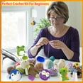thumbnail image 1 of Beginners Crochet Kit with, 6 PCS Animals Complete Crochet Kit Beginners for Adults and Kids, Craft Knitting Crochet Starter Kit with Step-by-Step Video Tutorial and Instruction ( Frog ，penguin, octo, 1 of 9