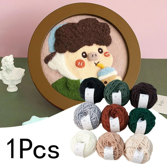 Beginners Crochet Yarn Knitting Yarn Needlework DIY Multifunction Wool Yarn Crochet Thread for Scarves Bags Hats Gloves Rugs Style B