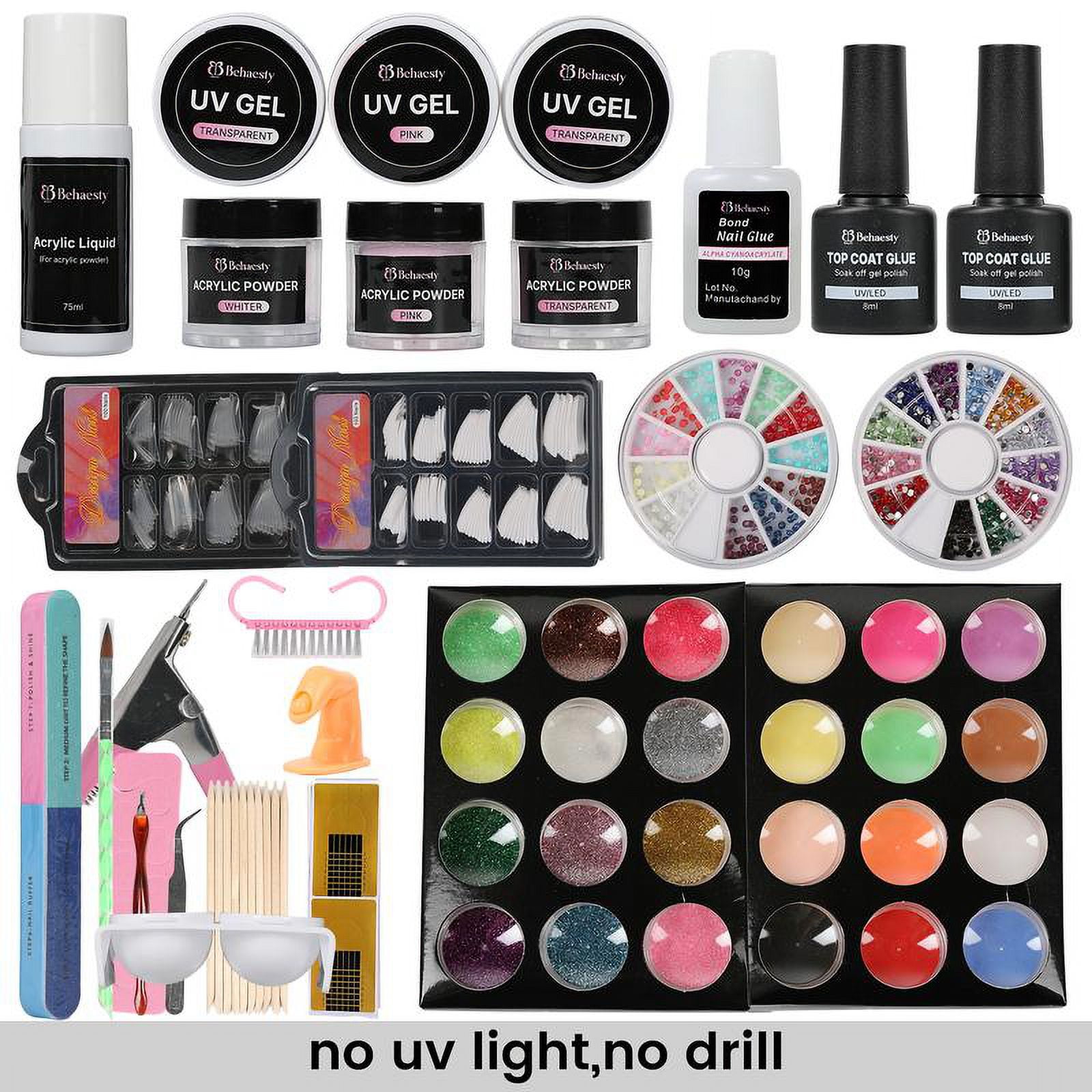 Beginners Professional Acrylic Nails Set with Everything Drill and UV