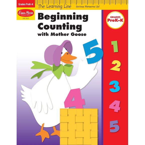 Pre-Owned Learning Line: Beginning Counting with Mother Goose, Prek - Kindergarten, Workbook (Paperback) 1596731877 9781596731875