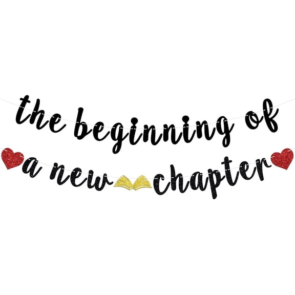 The Beginning of a New Chapter Banner, Farewell Party Decorations, Congrats Grad/We Are So Proud of You Hanging Sign, Class of 2025 Middle Senior High School/College Graduation Party Decorations