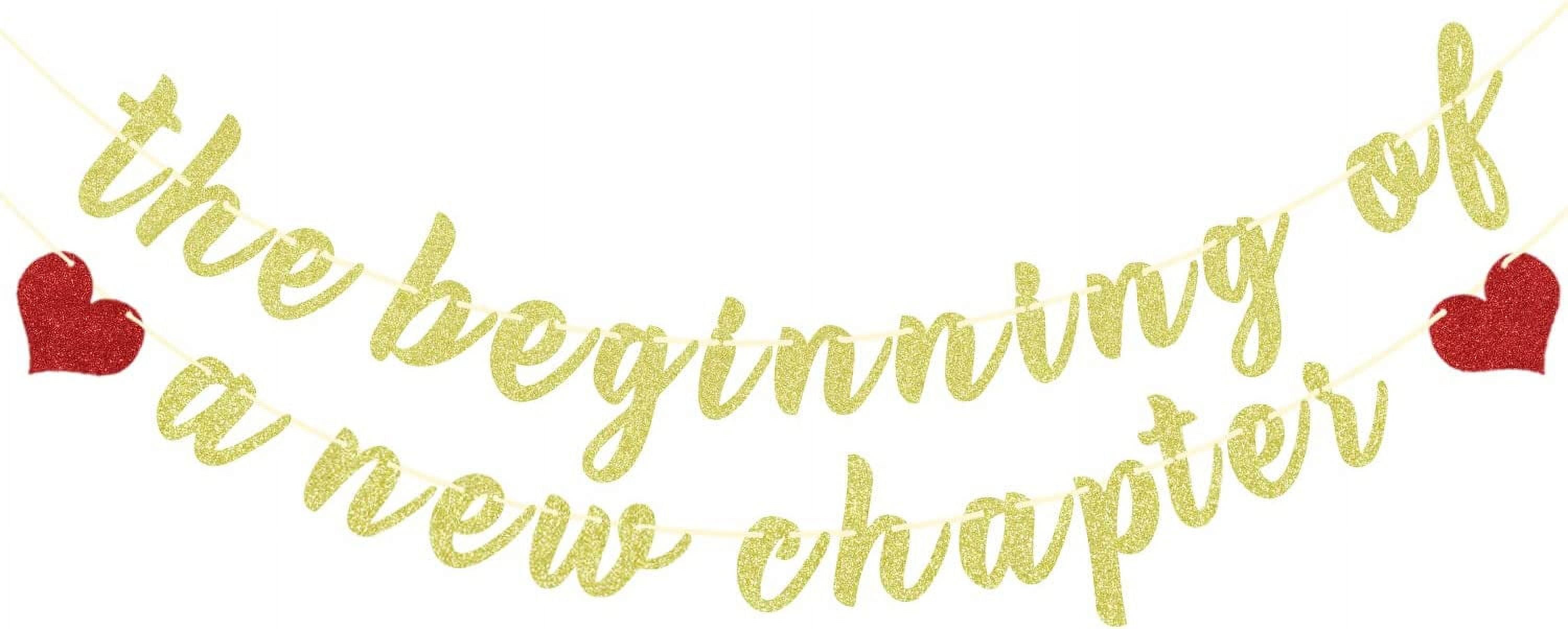 The Beginning of a New Chapter Banner, for Happy Graduation/Congrats ...