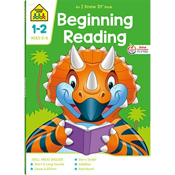 Pre-Owned School Zone Beginning Reading Grades 1-2 Workbook (Paperback) 158947337X 9781589473379