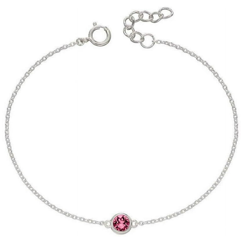 ★rosemont★ SILVER bracelet (October birthstone) RC0350 Beginnings October Birthstone Bracelet - Silver/Rose Pink