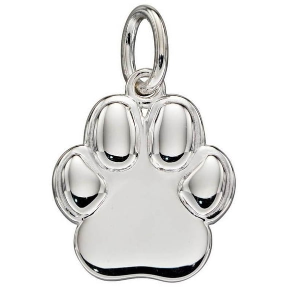 Beginnings Paw Print Charm - Silver