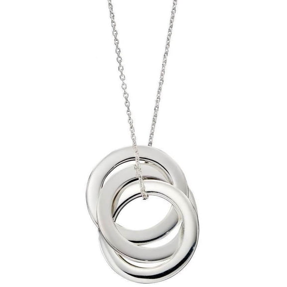 Beginnings Triple Interlinked Circle Necklace - Silver