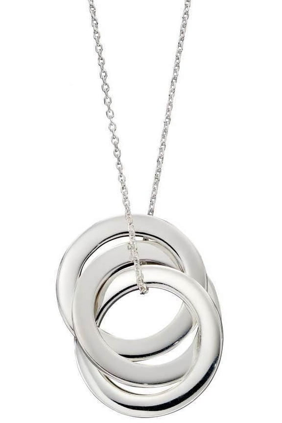 Beginnings Triple Interlinked Circle Necklace - Silver
