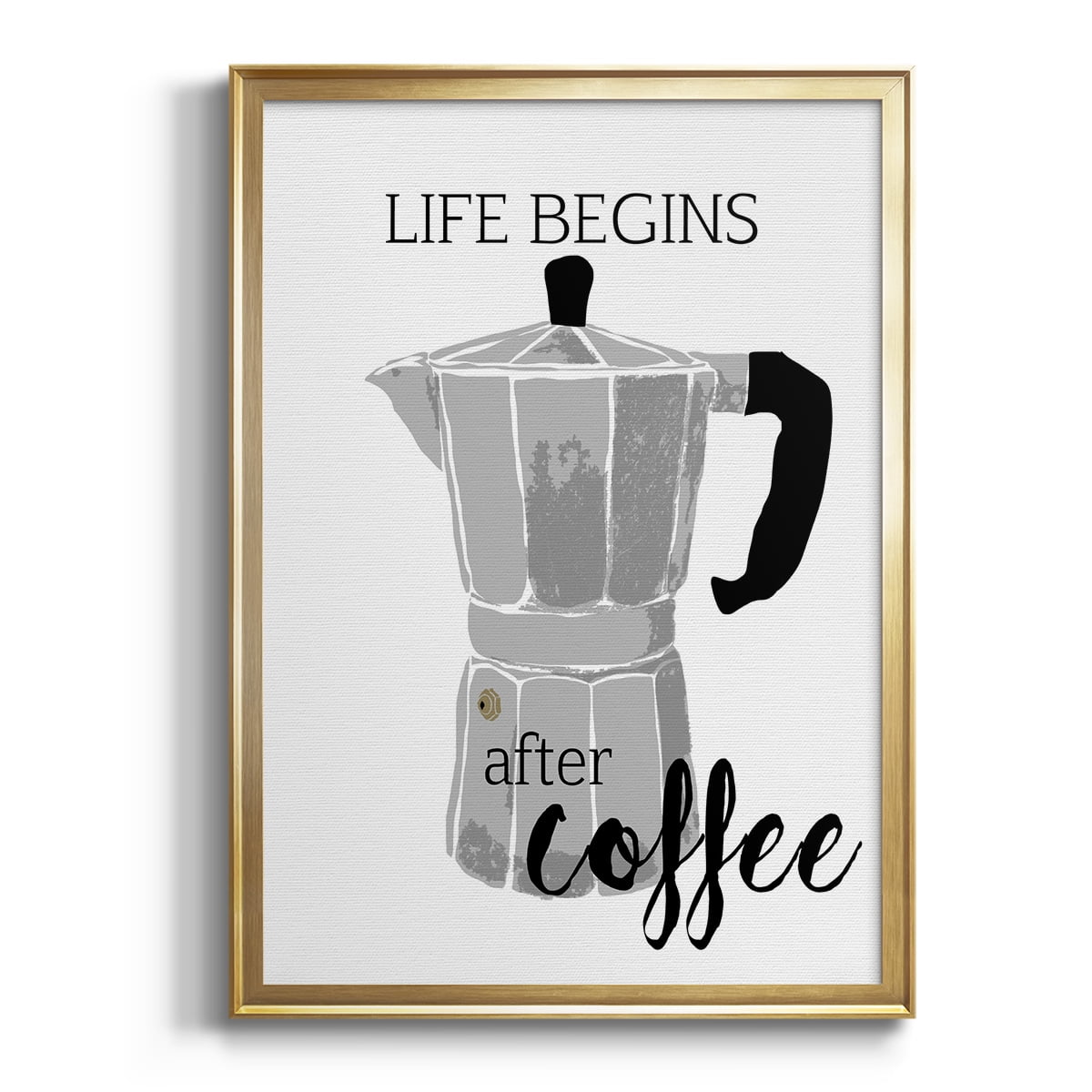 Begins After Coffee Premium Framed Print - Ready to Hang