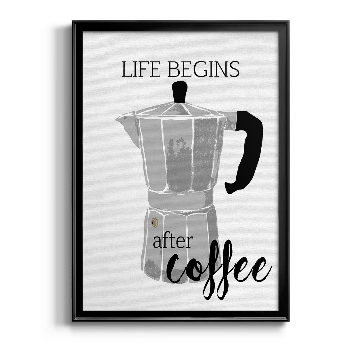 Begins After Coffee Premium Framed Print - Ready to Hang