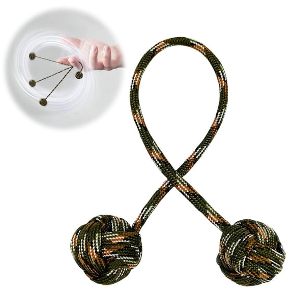 Begleri Fidget Toy,Fidget Beads,Begleri Fidget,Worry Worm,Fidget Beads Skill Toys,Fidget Toys,Parachute Cord and Steel Beads Handmade Fidget Beads(Green 10*1in)Clearance from ANMUYUM