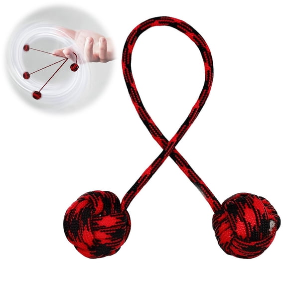 Clearance Under $5 Begleri Fidget Toy,Fidget Beads,Begleri Fidget,Worry Worm,Fidget Beads Skill Toys,Fidget Toys,Parachute Cord and Steel Beads (Red Black 10*1in)Clearance from ANMUYUM