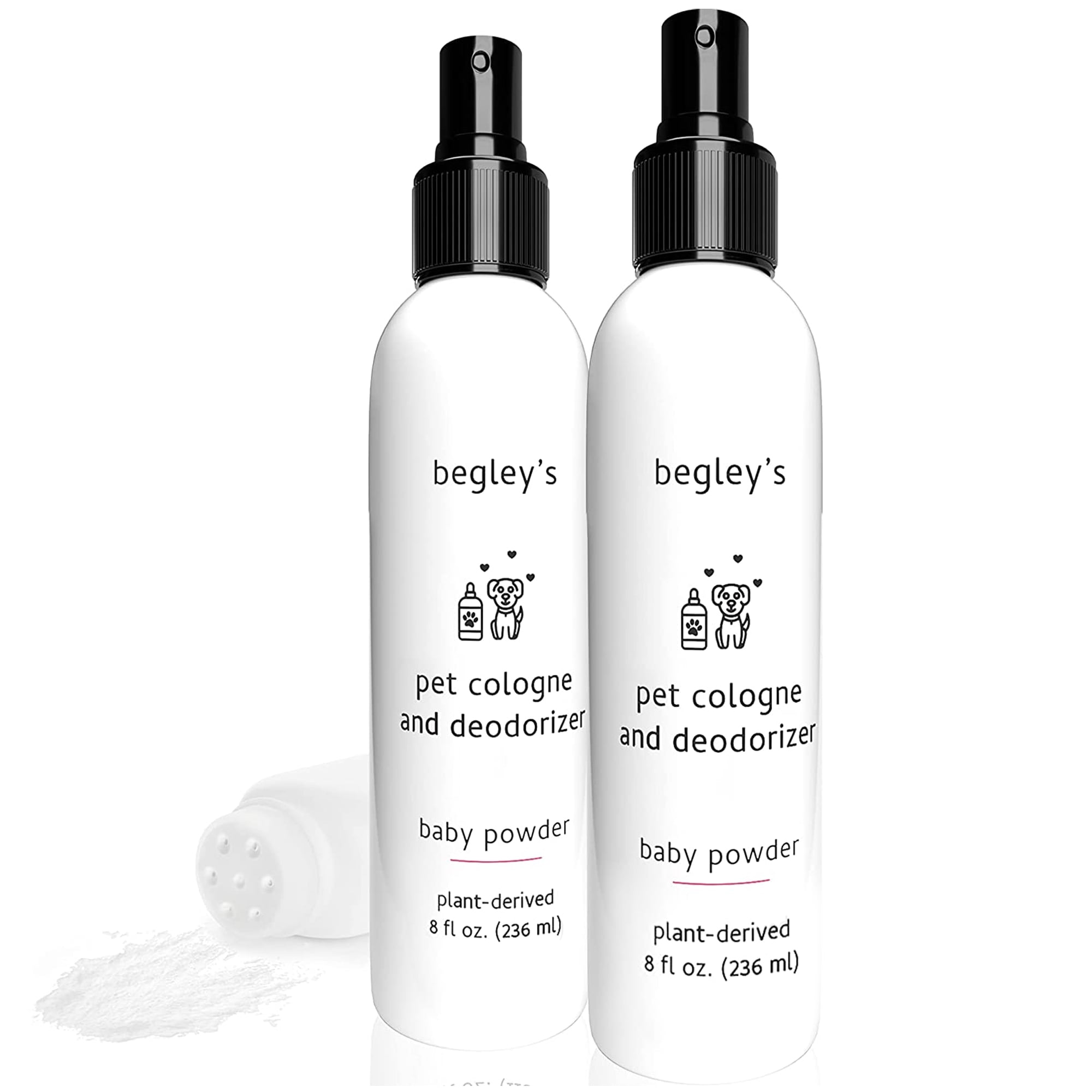 Begleys Pet Cologne Deodorizer, Odor Eliminator, Baby Powder