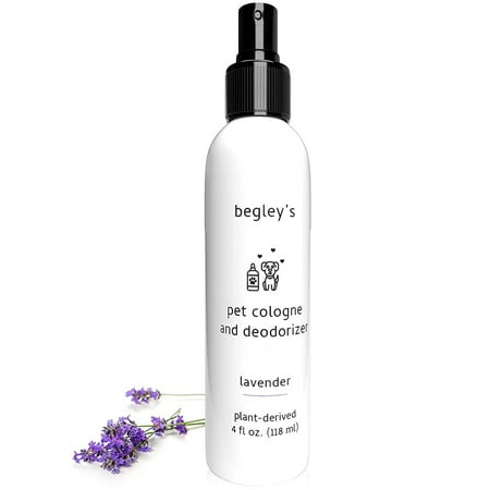 Begleys Pet Cologne and Deodorizer Odor Eliminator Perfume for Cats, Dogs, and Other Furry Pets, Lavender 4 Oz 1 Pack