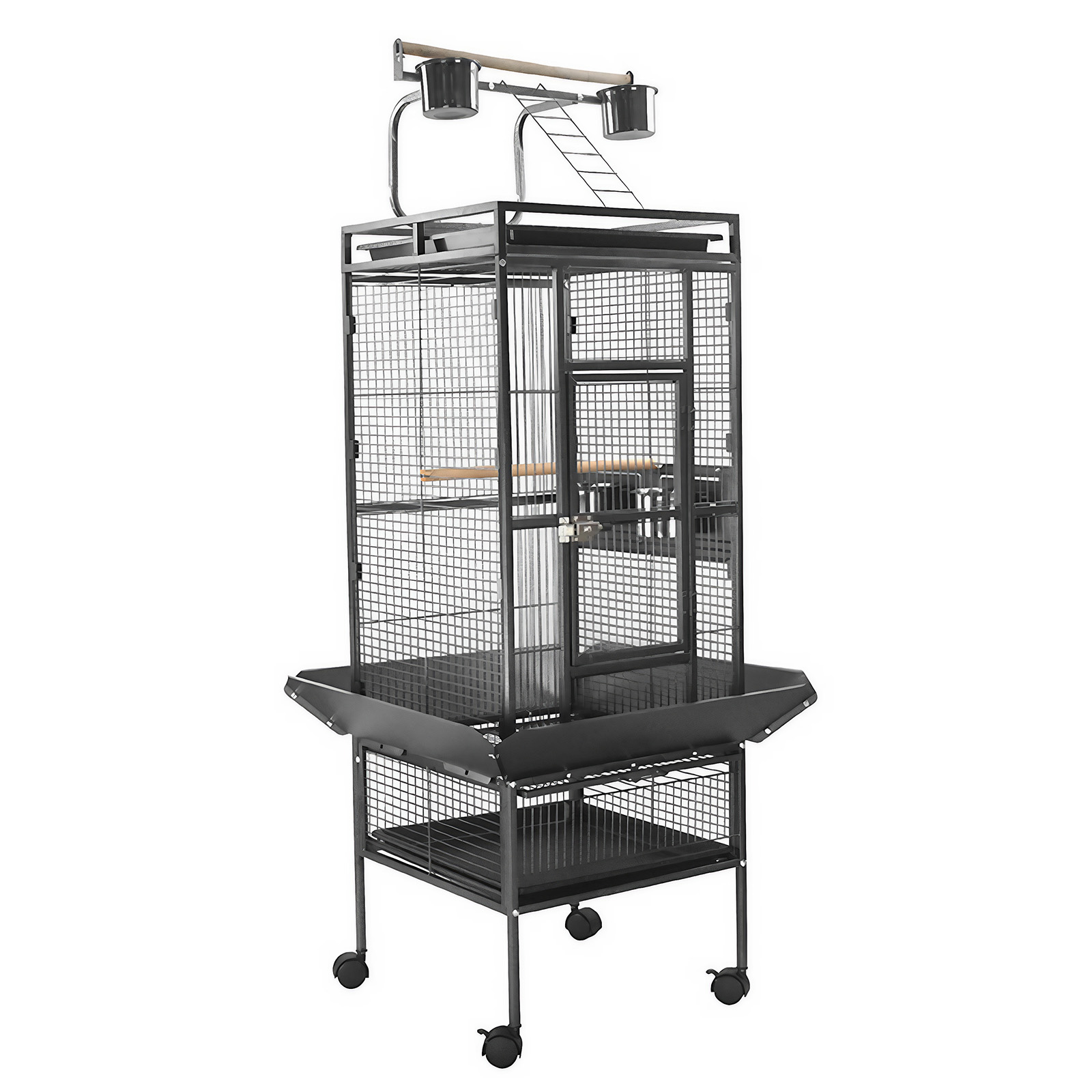 Begsfte 60 Inch Large Bird Cage with Play Top And Rolling Stand Parrot ... - Largest Aviary Cage With Play Top For Sale