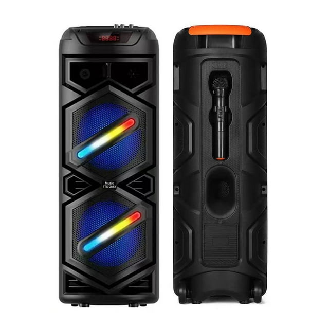 Begsfte Loud Boom Box Bluetooth-Compatible Speaker Subwoofer Stereo Sound System Speaker