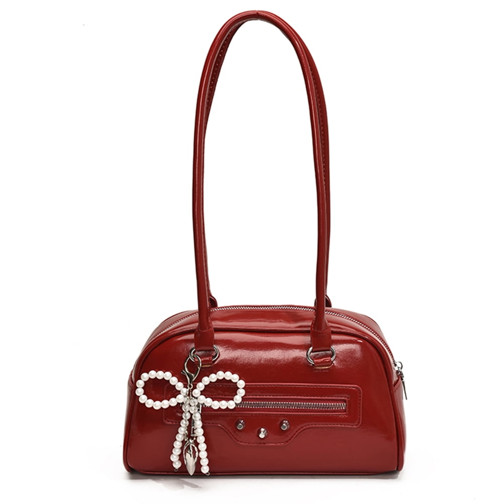 Begsfte Women PU Shoulder Bag Stylish Armpit Bag Large Capacity Trendy