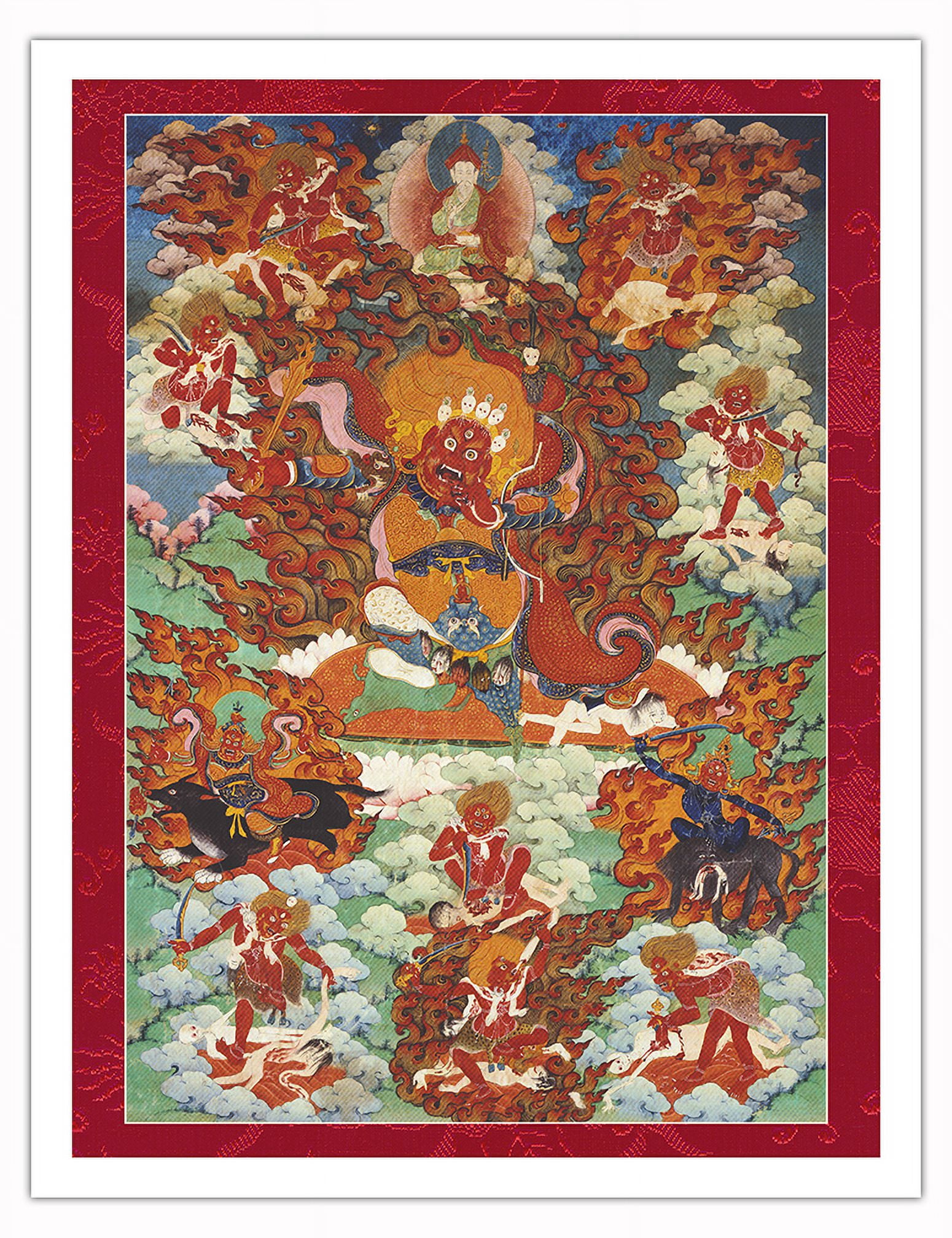 Begtse Chen (Red Mahakala) - Buddhist Tantric Protector Deity - Vintage ...